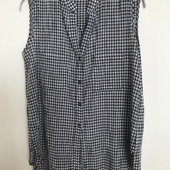 Blouse sans manches à petits carreaux Max Studio - Picture 5 of 5